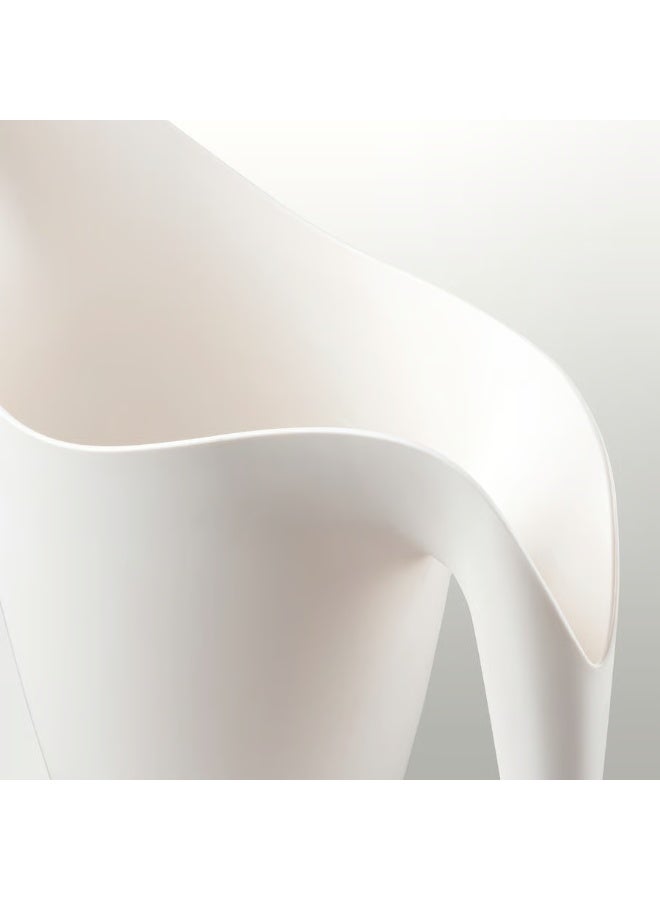 White Watering Can – 1.2 L Plastic Indoor & Outdoor Plant Watering Pot, Durable and Stylish - Image 4