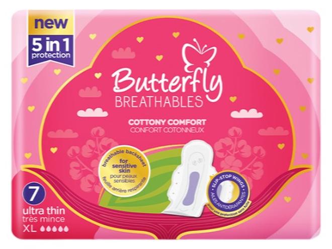 Butterfly Breathables Ultra-Thin Cottony Extra Long - Count 7 - Image 1