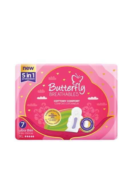 Butterfly Breathables Ultra-Thin Cottony Extra Long - Count 7