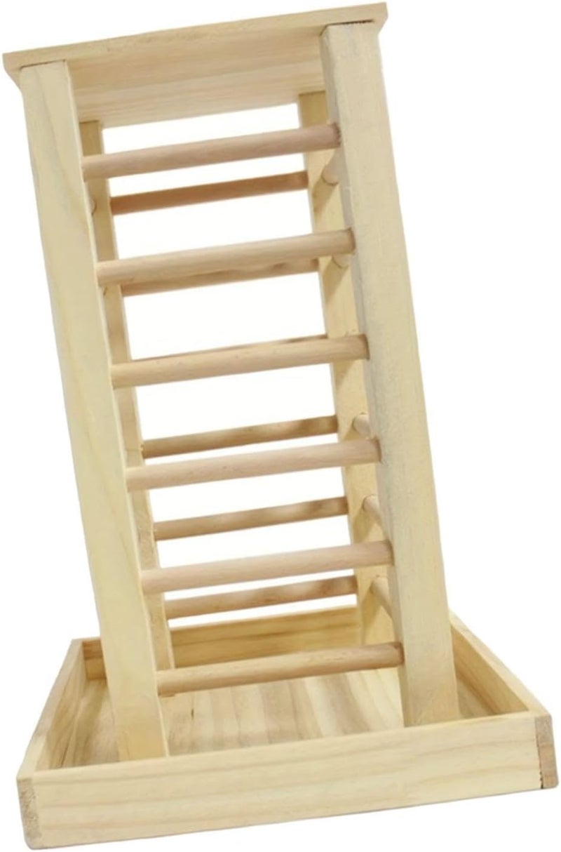 Wooden Hay Feeder Food Feeding Manger Multipurpose Less Wasted Standing Bunny Wood Grass Holder for Groundhog Gerbil - Image 1