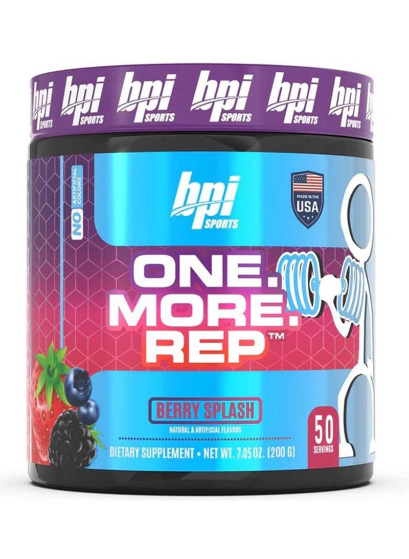 BPI SPORTS One More Rep Pre-Workout Powder - Berry Splash - 200 gm