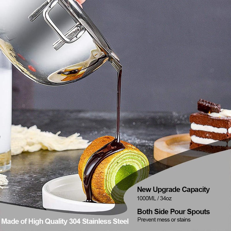 SONGZIMING 1000ML Upgrade Double Boiler Stainless Steel Melting Pot For Chocolate, Candle and Candy Making (34oz) - Image 4