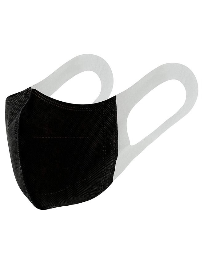 25-Piece 3D Protective Face Mask Black - Image 2