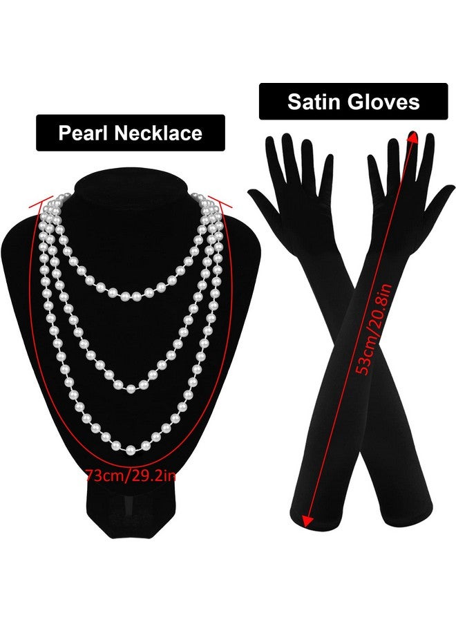 ASTARON ASTARON 1920s Flapper Accessories Set for Women Flapper Headpiece Headband, Fashion Roaring 20's Theme Set - Image 5