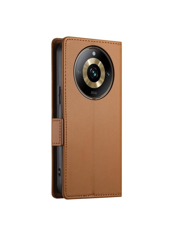 S-TOP Case For Realme 11 Pro 5G / 11 Pro+ 5G Side Buckle Magnetic Frosted Leather Phone Case - Image 3
