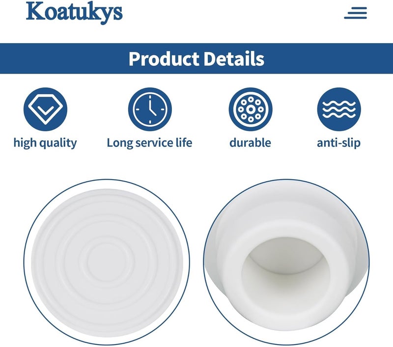 Koatukys وسائد حماية سلالم حمامات السباحة المدفونة لاستبدال أغطية السلالم، مناسبة لأنابيب سلالم حمامات السباحة بقطر 1.9 بوصة (4 قطع في العبوة) - Image 4