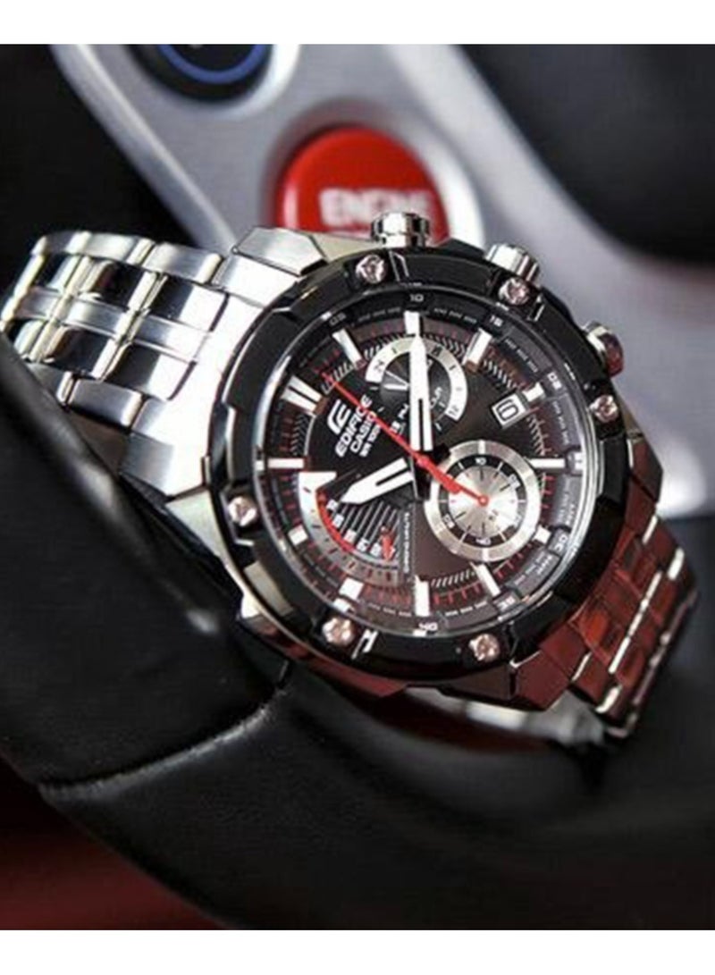CASIO Casio EDIFICE series waterproof Joker Shi Ying movement stainless steel strap Japan and South Korea men's watch black dial. - Image 4