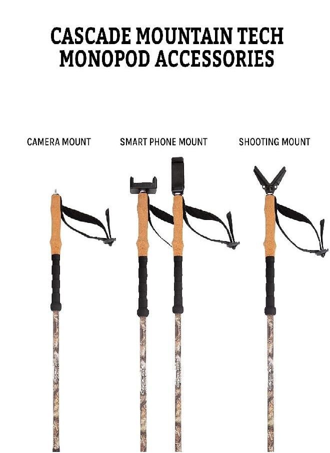 Cascade Mountain Tech Mountain Tech Trekking Poles - 2 Piece Carbon Fiber Monopod Walking Or Hiking Sticks With With Accessories Mount & Adjustable Quick Locks (Set Of 2), Brown  - Image 3