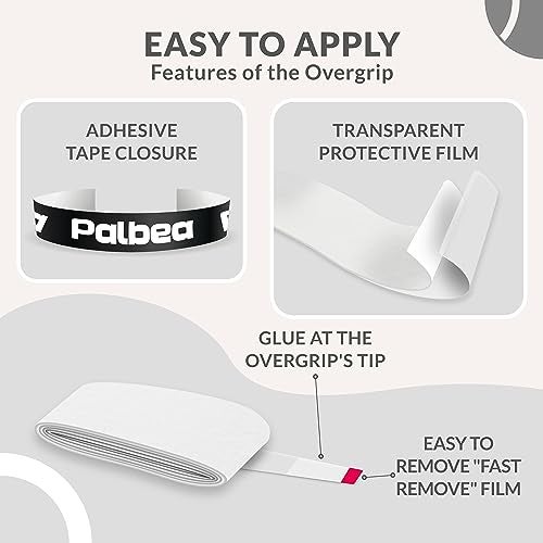 Palbea Padel Racket Grip Tape - Packs of 12. Padel Tennis Racket Grip Tape - Padel Tennis Grips Overgrip for Sweat Absorption & Non-Slip. Also Suitable as Tennis Racquet Grip Wrap Tape. - Image 4