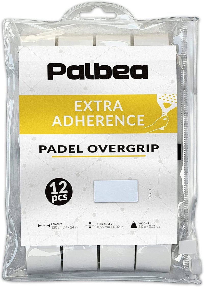 Palbea Padel Racket Grip Tape - Packs of 12. Padel Tennis Racket Grip Tape - Padel Tennis Grips Overgrip for Sweat Absorption & Non-Slip. Also Suitable as Tennis Racquet Grip Wrap Tape. - Image 1