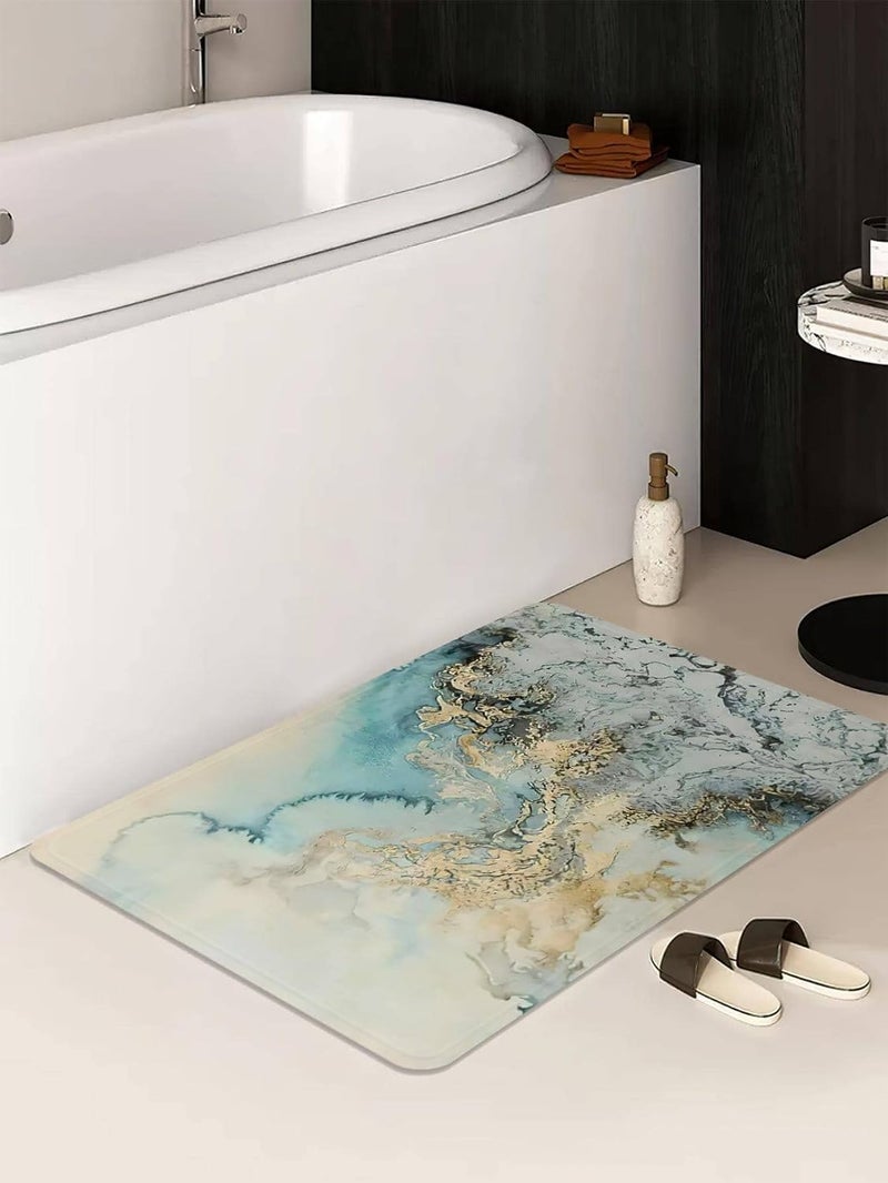 JUVIW Super Absorbent Floor Mat Diatomaceous Earth Bath Mat QuickDrying Bathroom Carpets Living Room Large Carpet Rubber NonSlip Bottom Luxury Kitchen Doormat - Image 2