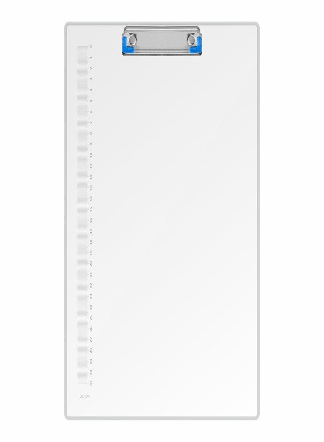 Anupam Plastic Exam Clip Board, Transparent 24X36cm, A4 Letter Size Clip Board for Nurses, Students, Office and Women, Clip Board with Pen Holder and Low Profile Clip - Image 2