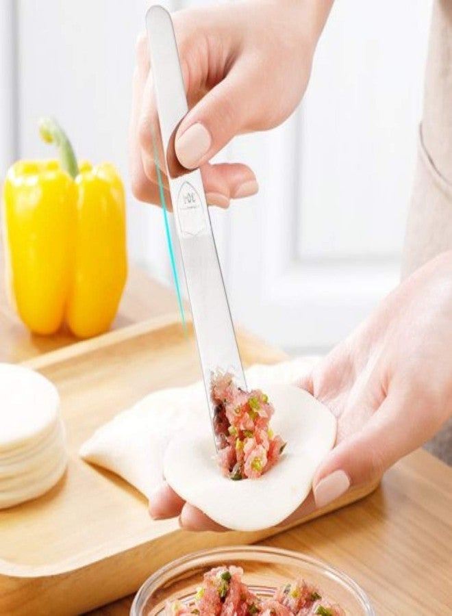 STORE77® 2Pc Stainless Steel 304 Dumplings Making Dumpling Tools Filling Meat Spoon, Filling Spoon Dumpling Tool Tools DIY Kitchen Gadgets Stuffed Meat Spoon Cooking Pastry Tool Kitchen Dumpling Maker - Image 3