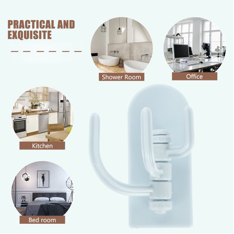 10pcs Wall Mounted Hooks Stainless Steel Hooks Adhesive Hooks For Kitchen And Bathroom Towels Coats And Bags - Image 3