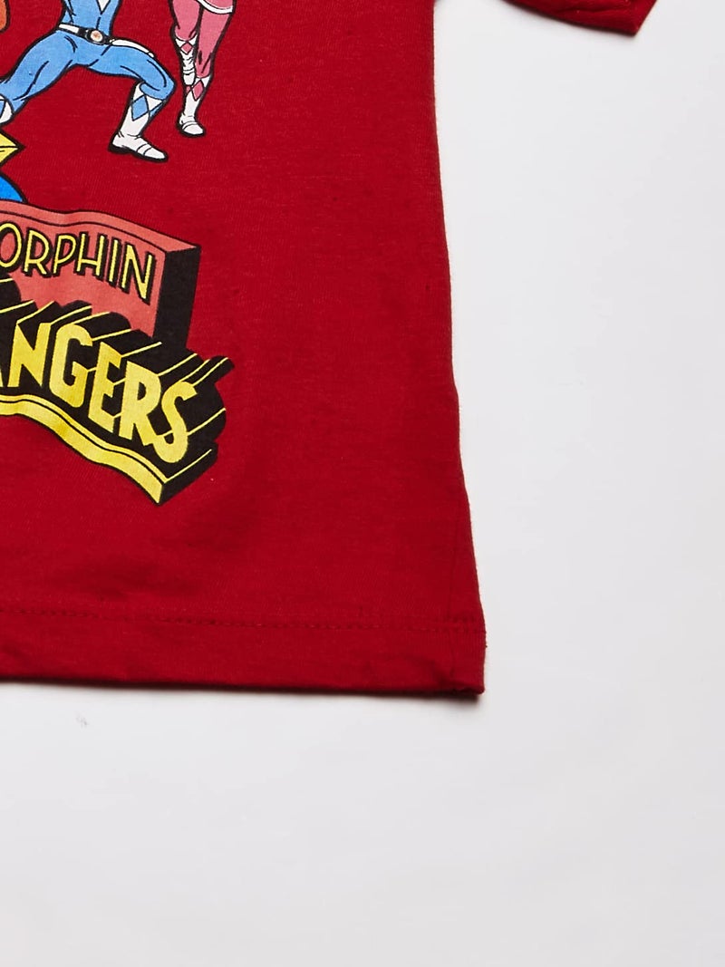 Power Rangers Boys Short Sleeve T-Shirt T Shirt, Red, 4T US - Image 3