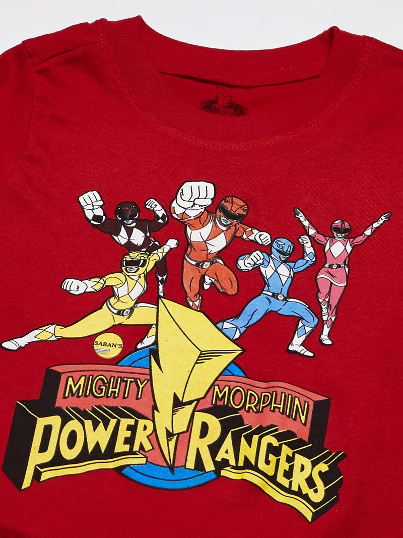 Power Rangers Boys Short Sleeve T-Shirt T Shirt, Red, 4T US - Image 2