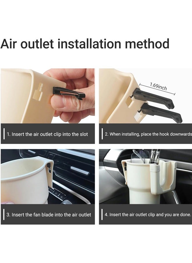 2PCS Car Cup Holder Hook, 2-in-1 Mobile Phone Holder + Drink Holder, Car Door Side/Seat Back/Armrest Box Storage Device - Image 4