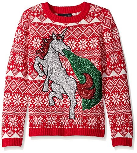 Blizzard Bay Big Boys' Glitter Vomit Unicorn, Red/White, X-Large - Image 2