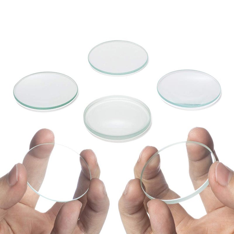 Amlong Crystal Premium Optical Glass Double Convex and Double Concave Lens Set, 50mm Diameter with 3 Convex (20, 30, 50cm FL) and 3 Concave (20, 30, 50cm FL) - Image 1