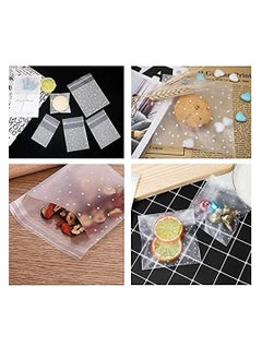 Y&D 5.5”x5.5”Self Adhesive Candy Bag 400 PCS Cellophane Cookie Bags Self-adhesive Sealing White Polka Dot Clear OPP Plastic Party for Bakery, Candy, Soap,  - Image 5