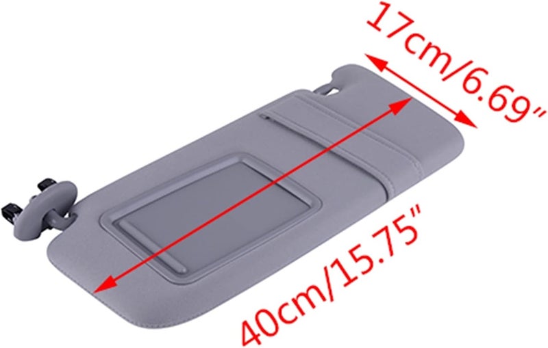QASULER Left Driver Side Sun Visor for Toyota Camry 2007-2011 - Image 2