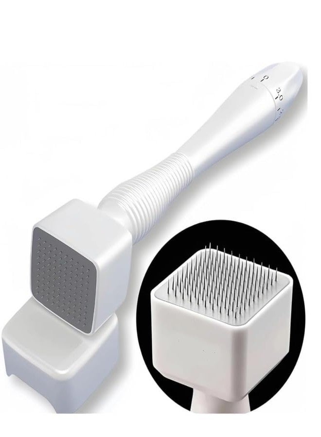 EIZOOU Derma Stamp For Hair Beard Regrowth 0-3mm Titanium Micro Needle Facial Derma Roller With Micro needling Kit For Face Skin Acne Repair (Pack of 1) - Image 1