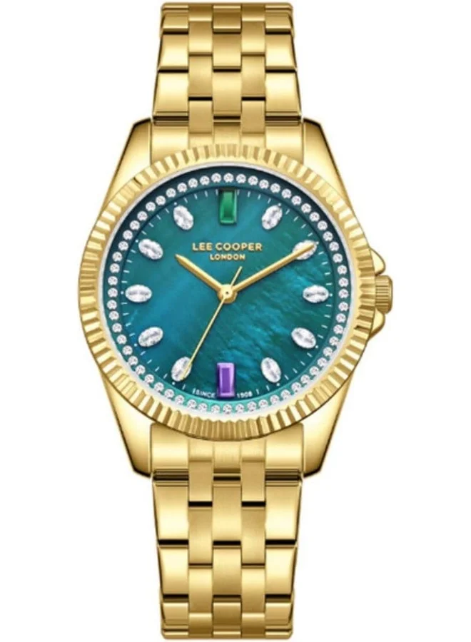 Lee Cooper Lee Cooper Women's Watch, Analog Display and Metal Strap - LC08033.170, Gold