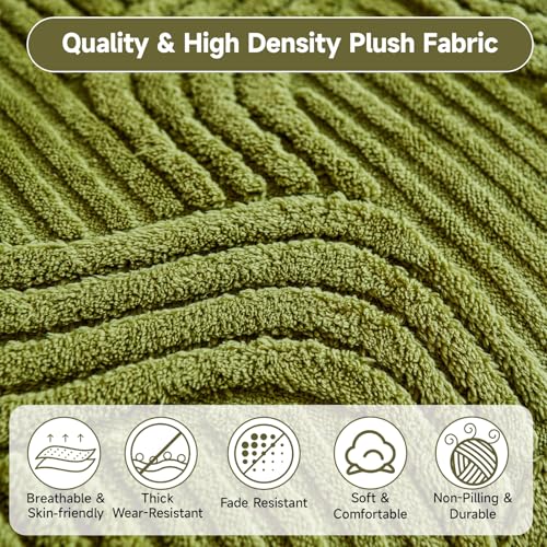 OTOB All Season Couch Cover for Dogs Washable, Non Slip Ultra Soft Plush Pet Couch Covers for 3 Cushion Couch Sofa, Cozy Fuzzy Sofa Slipcovers Furniture Protector, 1 Piece(Matcha Green, 35.4"x70.9") - Image 3