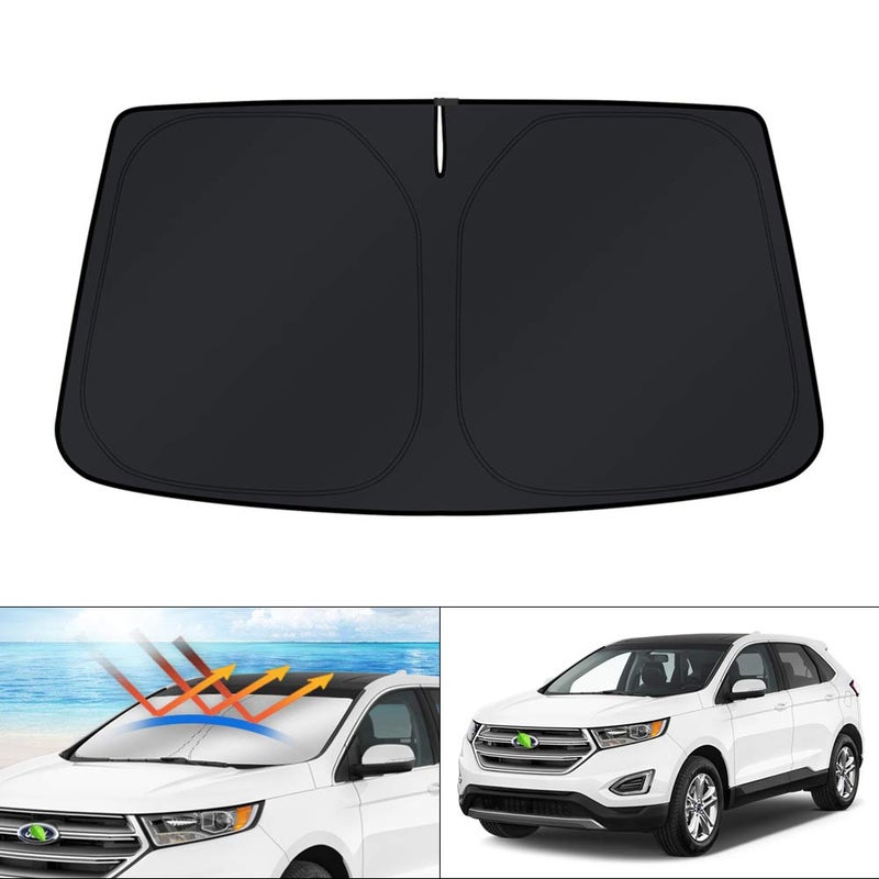 KUST Custom Fit Windshield Sun Shade for 20152023 Ford Edge SUV Sunshade Window Sun Visor Protector Foldable Blocks UV Rays Keep Your Car Cooler