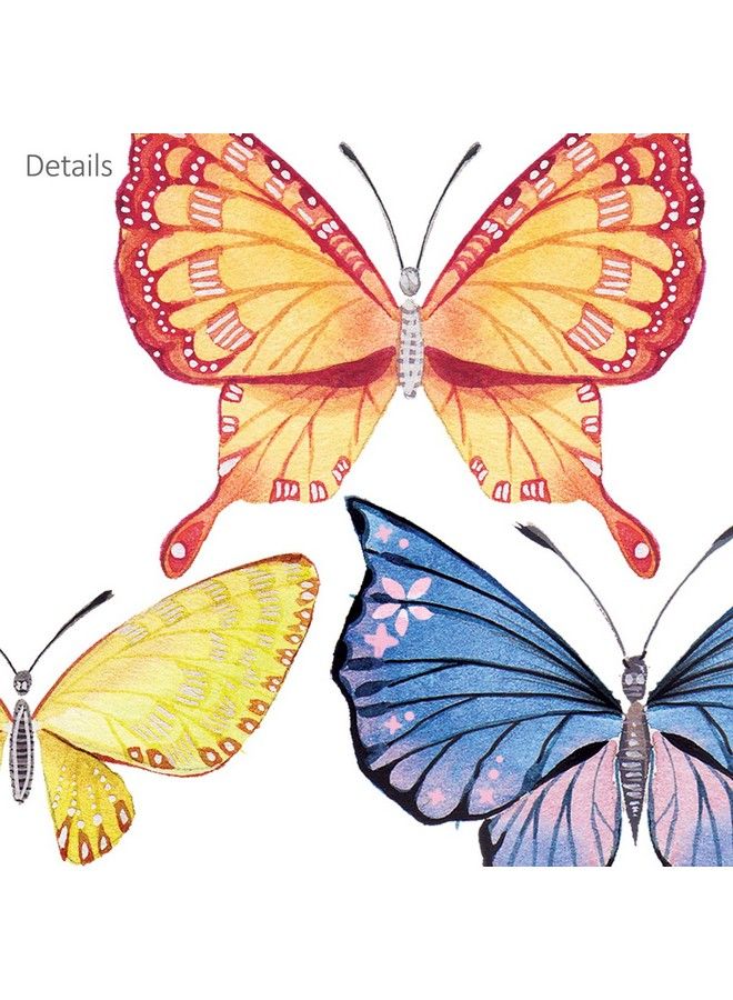Decowall Ds81602 Watercolour Butterflies Kids Wall Stickers Wall Decals Peel And Stick Removable Wall Stickers For Kids Nursery Bedroom Living Room D?Cor - Image 5