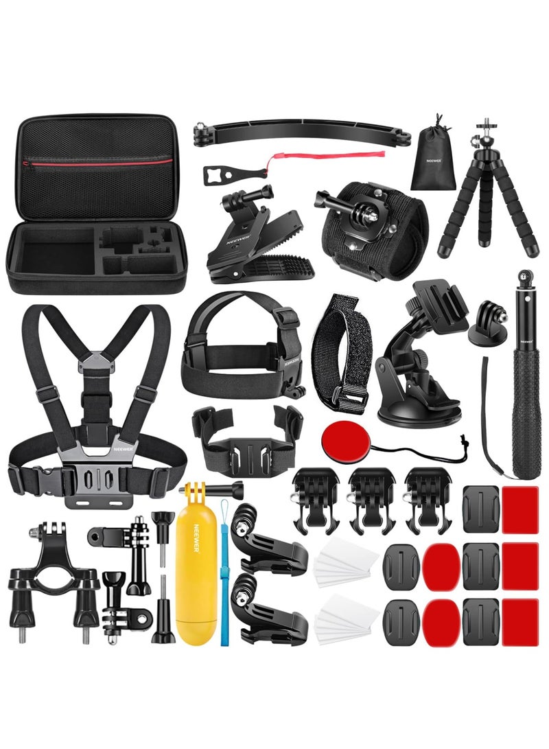 50 in 1 Action Camera Accessories Kit for GoPro Hero13/12/11/10/9/8/7, Compatible with Session Gopro Max Insta360 Xiaomi Yi DJI AKASO Campark Action Camera  - Image 1