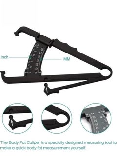 XiuWoo Body Fat Caliper and Measuring Tape for Body Skinfold Calipers and Body Fat Tape Measure Tool for Accurately Measuring BMI Skin Fold Fitness and Weight Loss Upgraded New Design, Black  - Image 2