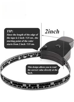 Body Fat Caliper and Measuring Tape for Body Skinfold Calipers and Body Fat Tape Measure Tool for Accurately Measuring BMI Skin Fold Fitness and Weight Loss Upgraded New Design, Black - pzsku/ZBF21EE275ACBD848606BZ/45/_/1716777620/34264730-f383-4f80-ba1e-cc1e5a4c420d