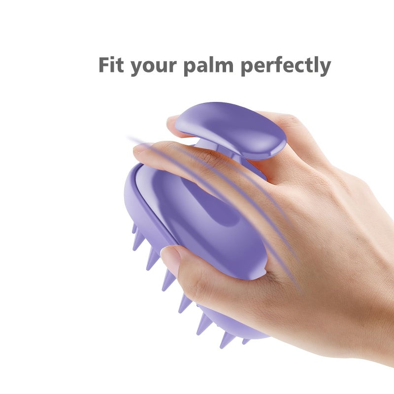 2in1 Purple Scalp Massager Shampoo Brush for Relaxing Shower and Body Spa Care - Image 5