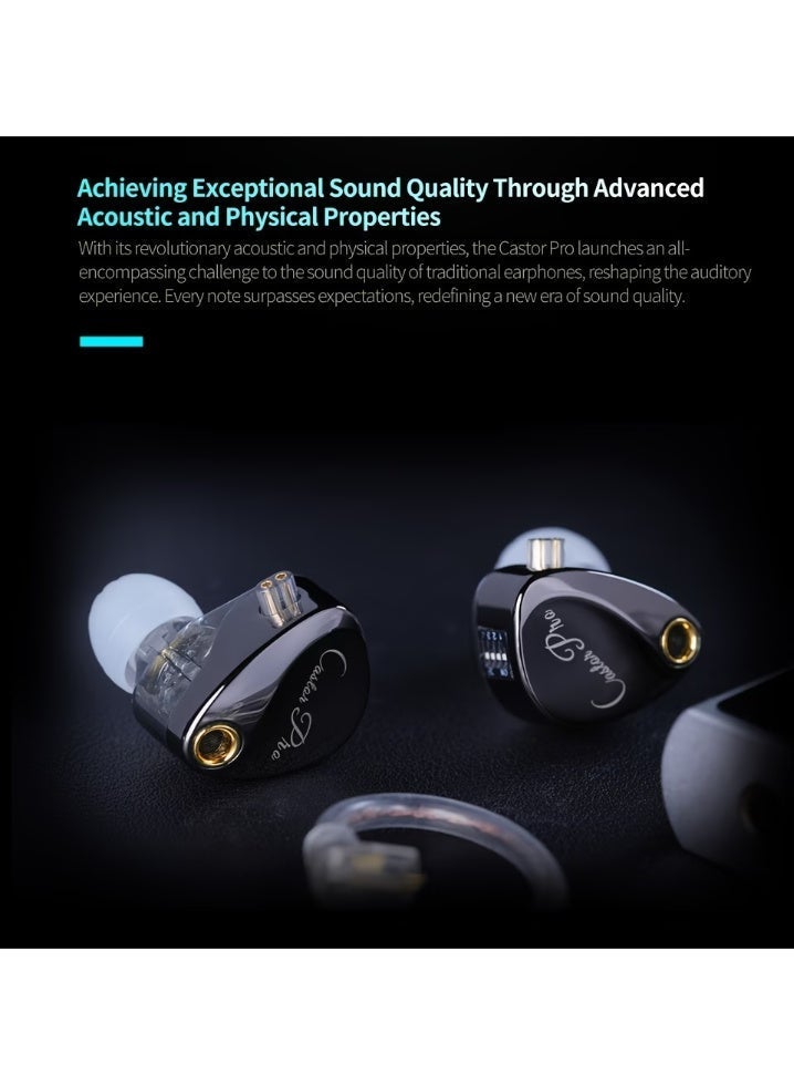 KZ Castor Pro In-Ear Wired Headphones Feature 2 Dynamic Drivers, Adjustable for High-End Sound, Suitable for Sports And Gaming, with HIFI And IEM Bass Capabilities, a Detachable 2Pin Cable Design, And Comfortable Ear Tips - Image 5