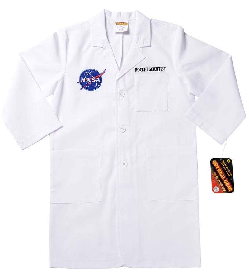 Aeromax Jr. NASA Rocket Scientist Lab Coat, White, size 6/8 - Image 4