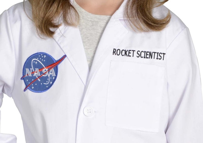 Aeromax Jr. NASA Rocket Scientist Lab Coat, White, size 6/8 - Image 3