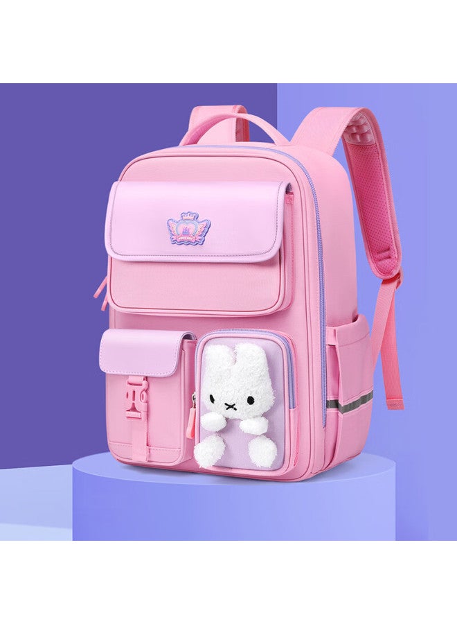 Ninth Castle The Ninth Castle Primary School Student Spine Protection Backpack For Girls Cartoon Rabbit Lightweight School Bag For Boys 1st-3rd-6th Grade - Image 5