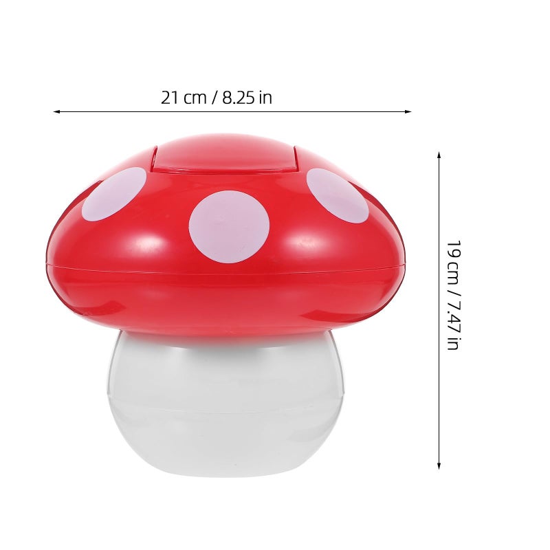 Mini Creative Mushroom Trash Can With Lid Small Desktop Garbage Bin For Office Home Kitchen - Image 3