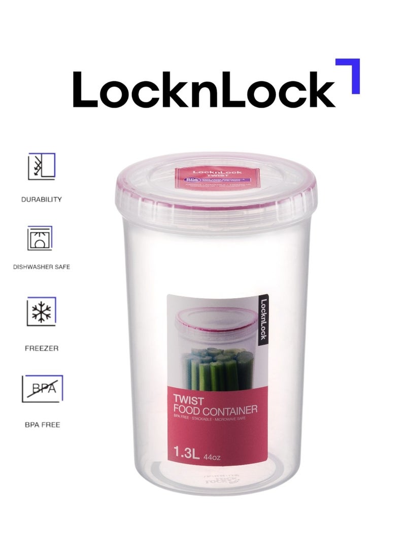 LocknLock Twist Food Container 1.3L - BPA-Free, Airtight Seal, Freezer and Dishwasher Safe for Versatile Storage