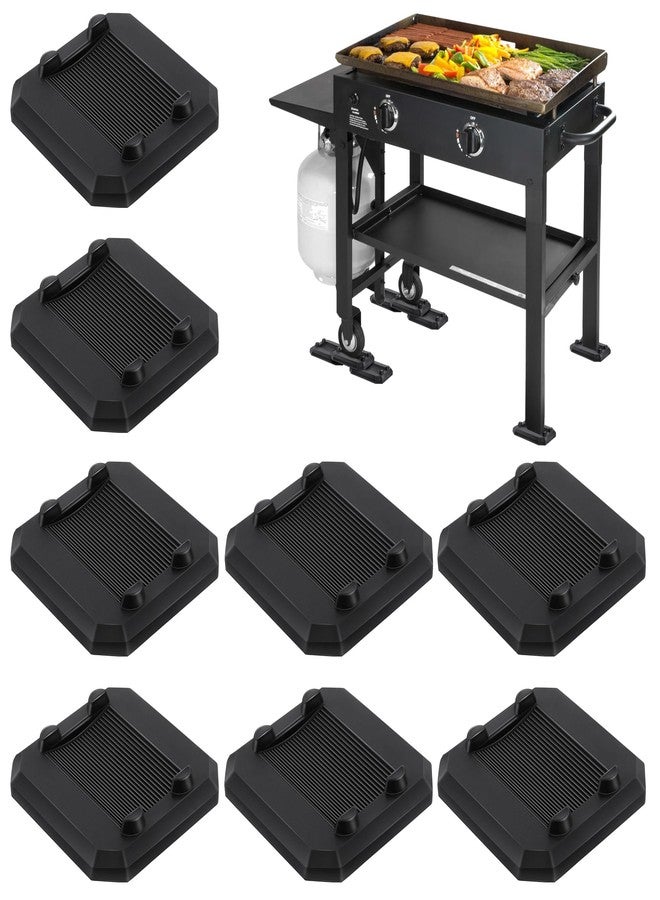 ElectricWise 8 Pcs Griddle Leveling Shims Kit Compatible with Blackstone Griddle, Rubber Grill Levelers Outdoor, Griddle Accessories for Most Grills, Keep Flat Top Grill in Level - Image 1