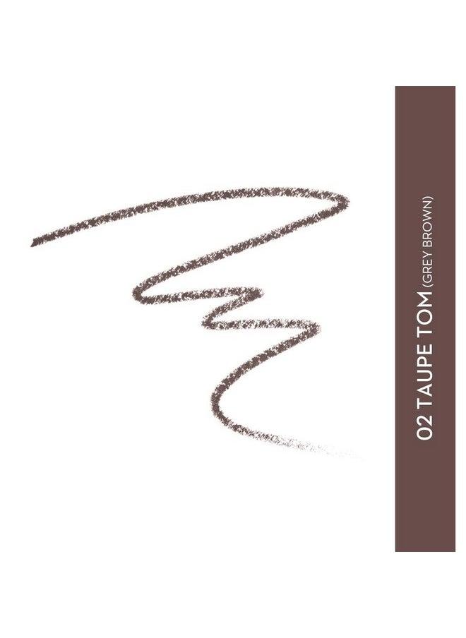 SUGAR Cosmetics - Sugar Cosmetics Arch Arrival Brow Definer02 Taupe Tom (Grey Brown) Long-Lasting, 12hr coverage, built-in spoolie - Image 1