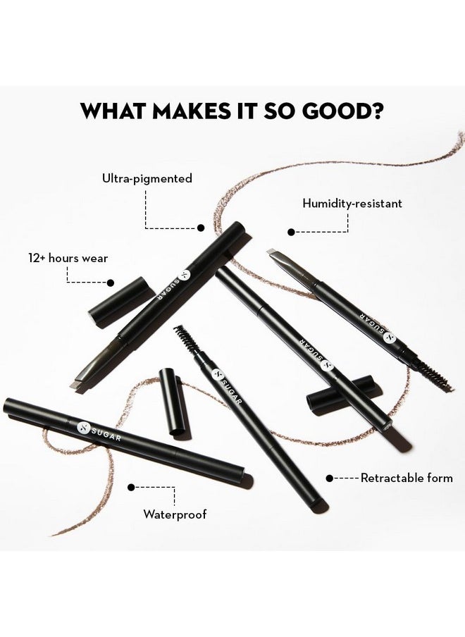 SUGAR Cosmetics - Sugar Cosmetics Arch Arrival Brow Definer02 Taupe Tom (Grey Brown) Long-Lasting, 12hr coverage, built-in spoolie - Image 1