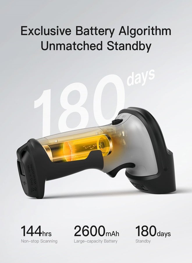 Inateck Bluetooth Barcode Scanner, 1 Charge 180 Days Standby, 115FT Range, Automatic Fast and Precise scanning, BCST-70 - Image 5