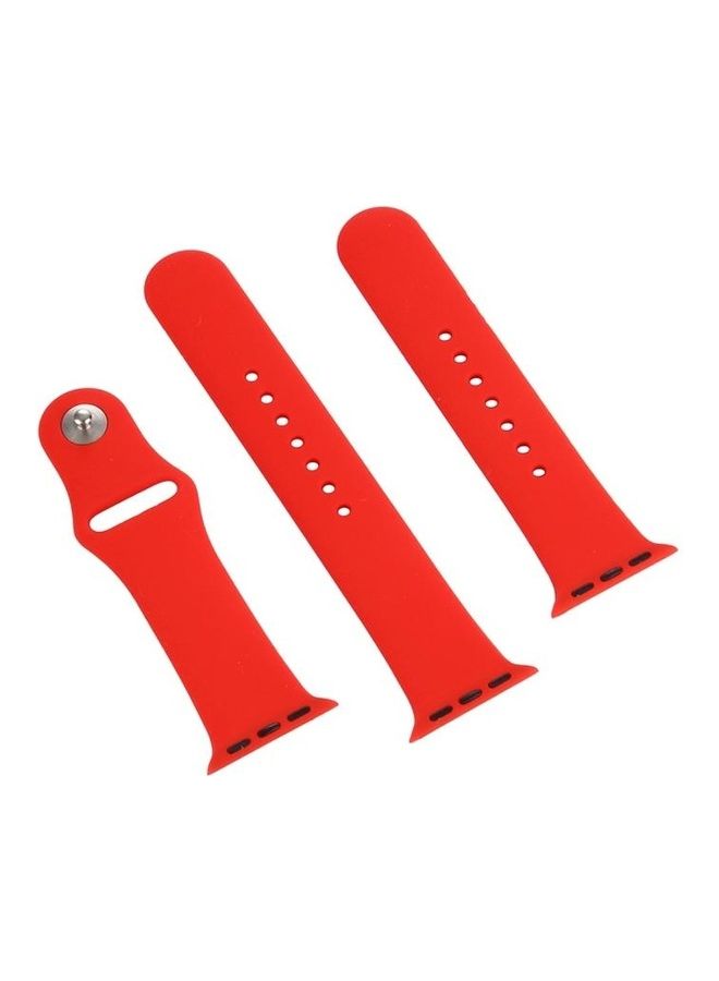 نيبمينينت سوار بديل لساعة أبل سيريس 7/6/5/4/3/2/1/SE مقاس 38/40/41 مم أحمر - Image 2