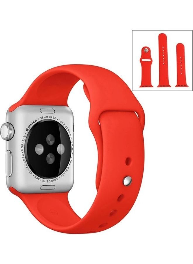 نيبمينينت سوار بديل لساعة أبل سيريس 7/6/5/4/3/2/1/SE مقاس 38/40/41 مم أحمر - Image 1