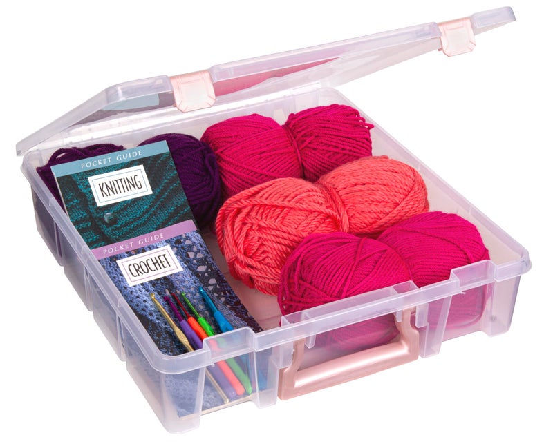 ArtBin 6955RL Super Satchel Compartment Box Clear Craft Organizer Storage Case - Rose Gold, Pack of 1 - Image 5