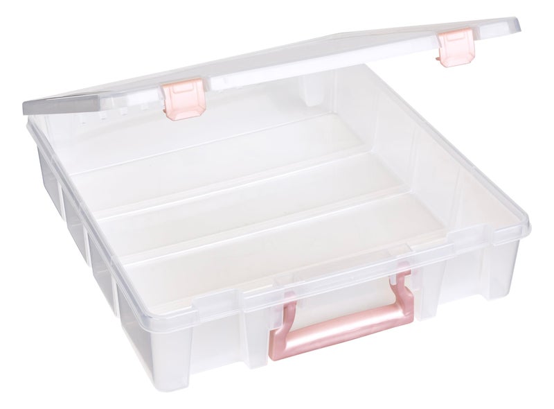 ArtBin 6955RL Super Satchel Compartment Box Clear Craft Organizer Storage Case - Rose Gold, Pack of 1 - Image 2
