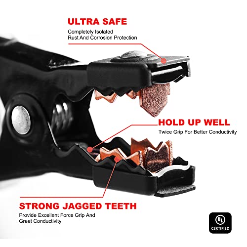 AWELTEC Jumper Cables for car, UL-Listed 8 Gauge 12 Feet Heavy Duty Booster Cables with Carry Bag (8AWG x 12Ft) - Image 3