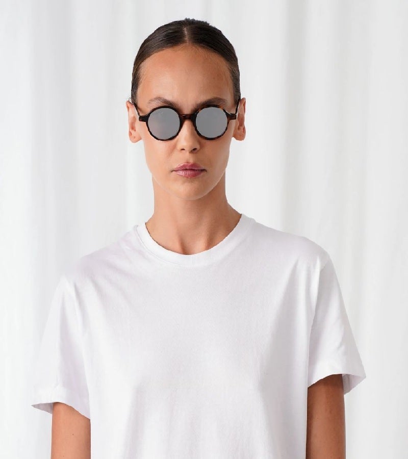  اكسبليست باوتس نظارات شمسية أنيقة للجنسين جيورجيو سلحفاة فضي عاكس - Image 4